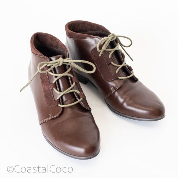 Chelsea Crew Felix Brown Lace up Ankle Bootie 8, Retro Cowgirl Vintage Festival - Picture 2 of 10